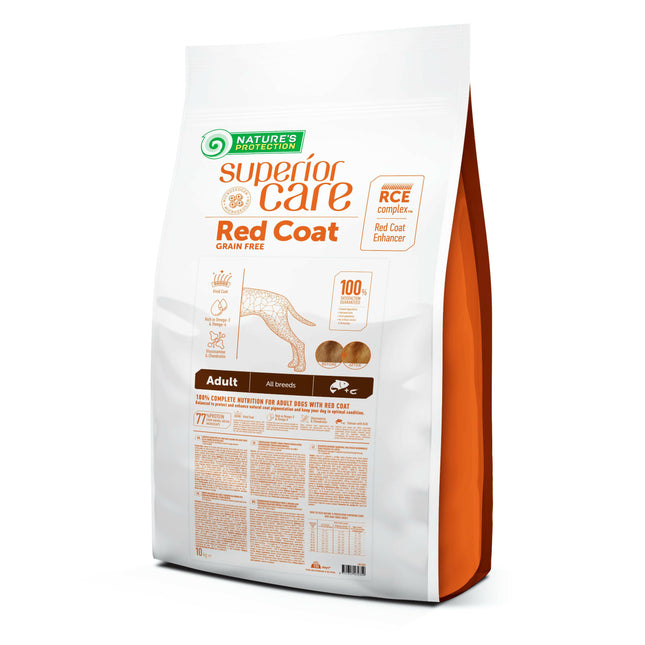 Nature’s Protection Superior Care Red Coat Adult All Breeds Salmon - food for red dogs of all breeds, with salmon and krill.
