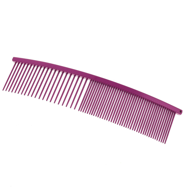 Show Tech Curved Comb - curved comb, perfect for finishing the coat, mixed pin spacing (50:50).
