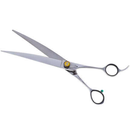Geib Crab Curved Scissors Level 2 - high-quality curved scissors for pet grooming with a single-sided micro-grind.