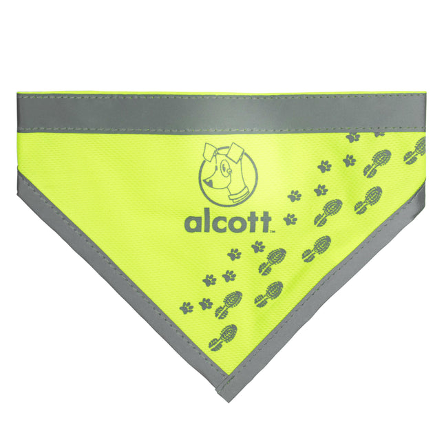 Alcott Visibility Dog Bandana Neon - reflective dog bandana, yellow.