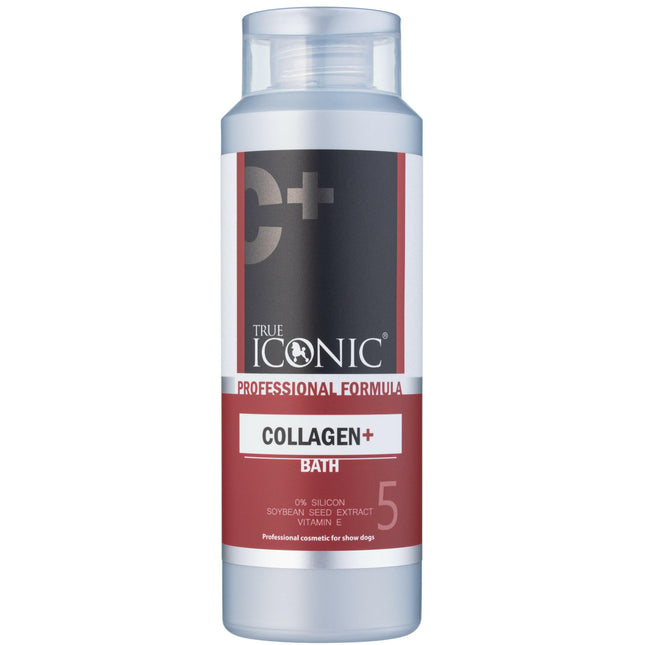True Iconic Collagen Plus Bath - professional regenerating shampoo for all types of fur, with collagen and vitamin E, concentrate 1:7.