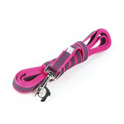 Julius K9 Color & Gray Supergrip Leash With Handle Pink - training leash with handle, pink, non-slip.