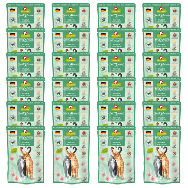 GranataPet DeliCatessen Venison Pur - grain-free wet food with venison, pouches for cats.