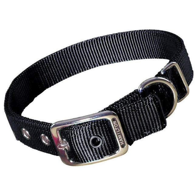 Hamilton Double Thick Dog Collar - strong, nylon dog collar - Length: 71cm.