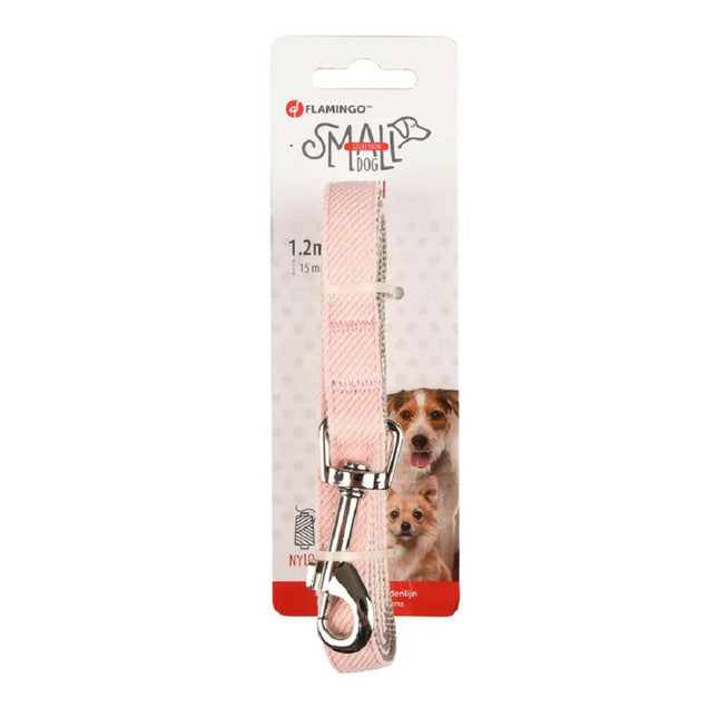 Flamingo Small Dog Leash Pink - leash for small dogs, pink, nylon, 1.5x120cm.