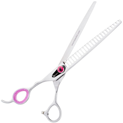 Kenchii Love Left Chunkers - grooming thinning shears for left-handed users, 22 teeth