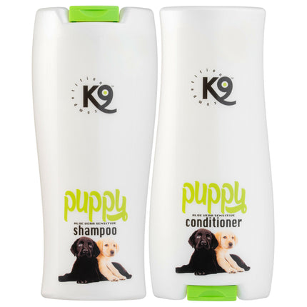 K9 Puppy Aloe Vera Set - a set of gentle cosmetics for puppies, shampoo and conditioner with aloe vera.