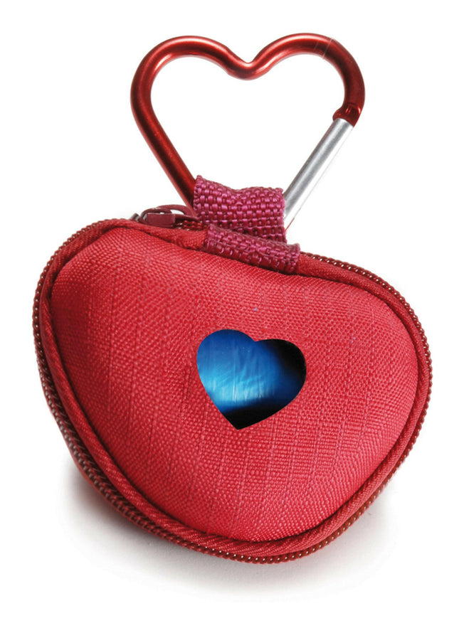 Bag Dispenser - heart-shaped bag holder for dogs + bags.
