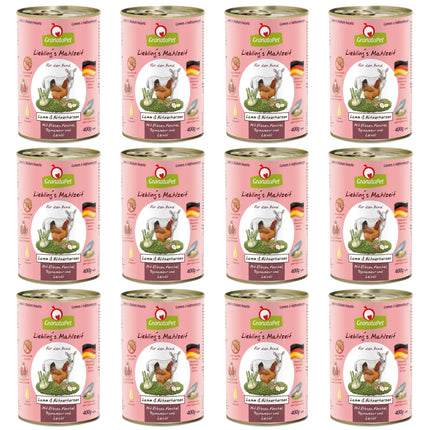 GranataPet Lamb & Chicken Hearts - grain-free wet dog food - lamb and chicken hearts.