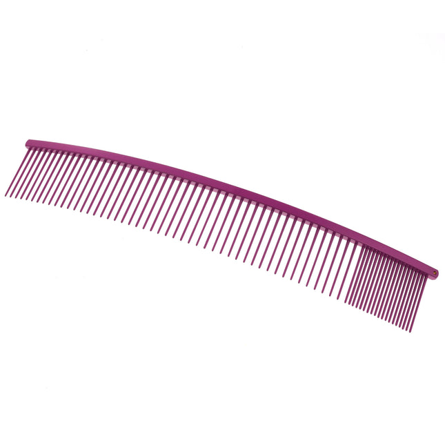 Show Tech Curved Comb - very lightweight, curved comb, perfect for finishing the coat, mixed pin spacing.