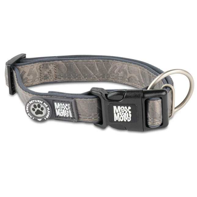 Max&Molly GOTCHA! Smart ID Matrix 2.0 Collar Stone - dog collar with QR identifier.