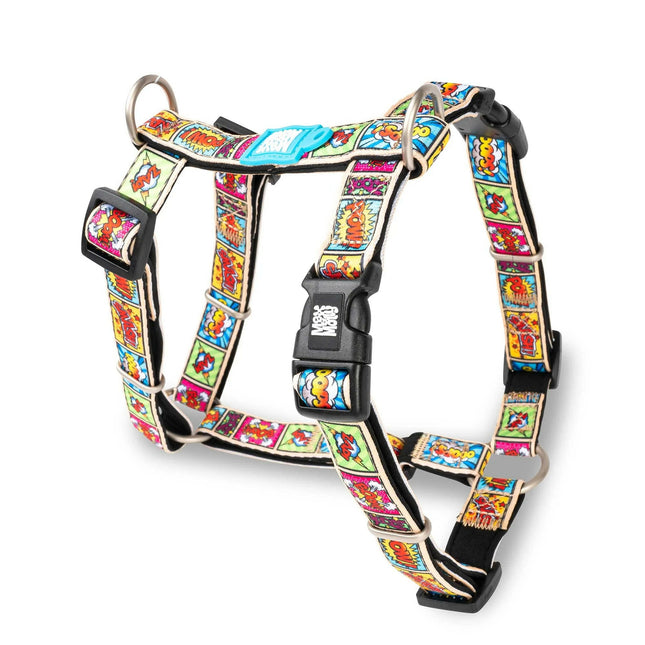 Max&Molly H - Comic Harness - colorful harness for dogs and puppies, adjustable.