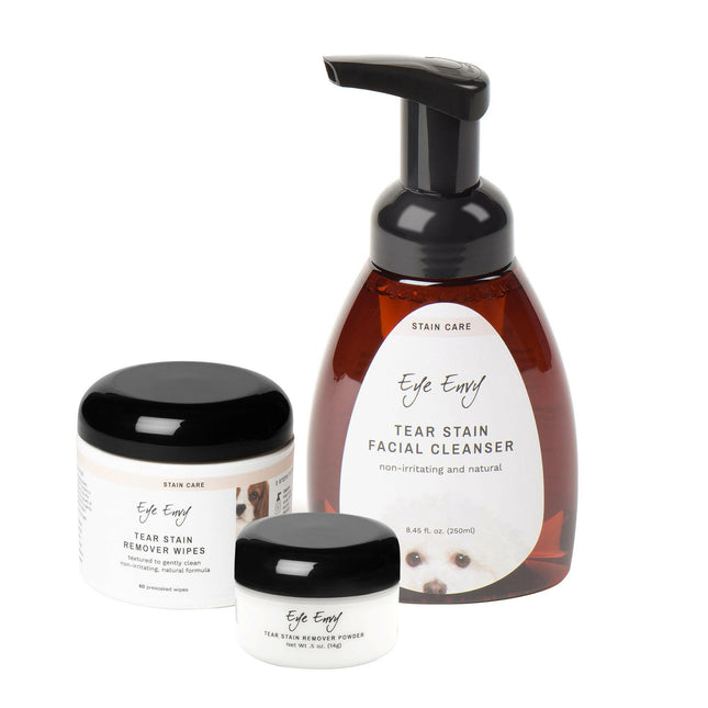 Eye Envy 3 - Step Tear Stain Remover Kit for Dogs.