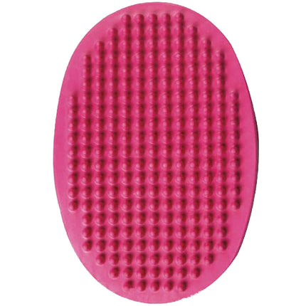 Flamingo Zen Rubber Brush - rubber grooming tool for short-haired dogs - fuchsia.