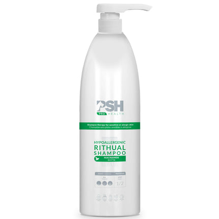 PSH Hypoallergenic Ritual Shampoo - dermatological shampoo for sensitive dog skin.