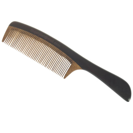 P&W Dog Stylist Comb - fragrant, anti-static comb with a sandalwood handle, wide tooth spacing.