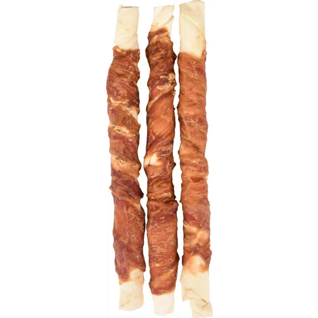 Flamingo R'Hide Wrapped Sticks - dog treats, sticks wrapped in duck.
