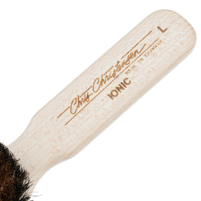 Chris Christensen Ionic Brass Boar Brush - boar bristle and brass brush for short-haired breeds and terriers.