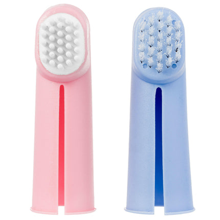KW Smart Finger Set - set of two toothbrushes for cleaning dog and cat teeth, finger-mounted.
