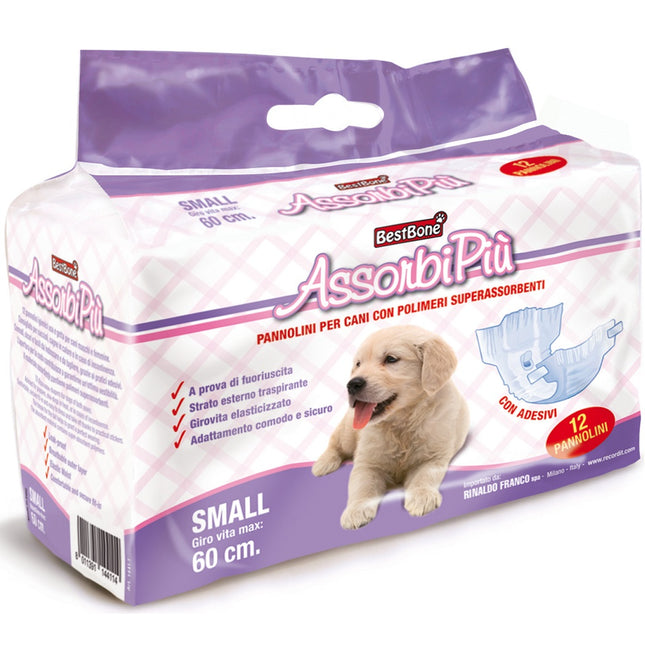 BestBone Nappies AssonbiPi 12 pcs - dog diapers, diapers