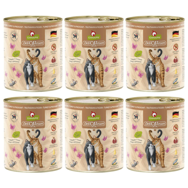GranataPet DeliCatessen Turkey & Pheasant - grain-free wet food for cats, turkey and pheasant.