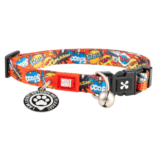 Max&Molly GOTCHA! Smart ID Cat Collar Heroes - colorful collar for cats with a smart Tag pendant.