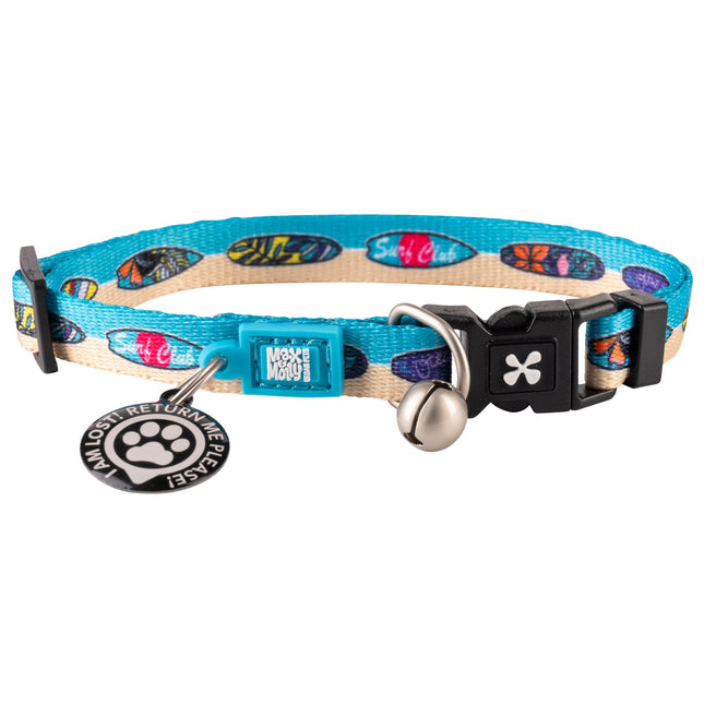 Max&Molly GOTCHA! Smart ID Cat Collar Aloha - colorful collar for cats with a smart Tag pendant.