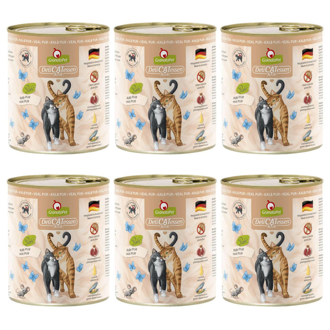 GranataPet DeliCatessen Veal Pur - grain-free wet food for cats, veal.
