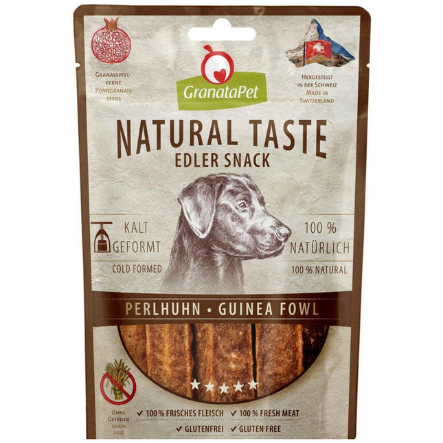 GranataPet Natural Taste Premium Snack Guinea Fowl - natural meat treats for dogs, strips of guinea fowl.