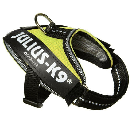 Julius K9 IDC Powair Harness Neon - lightweight and breathable dog harness, neon yellow.