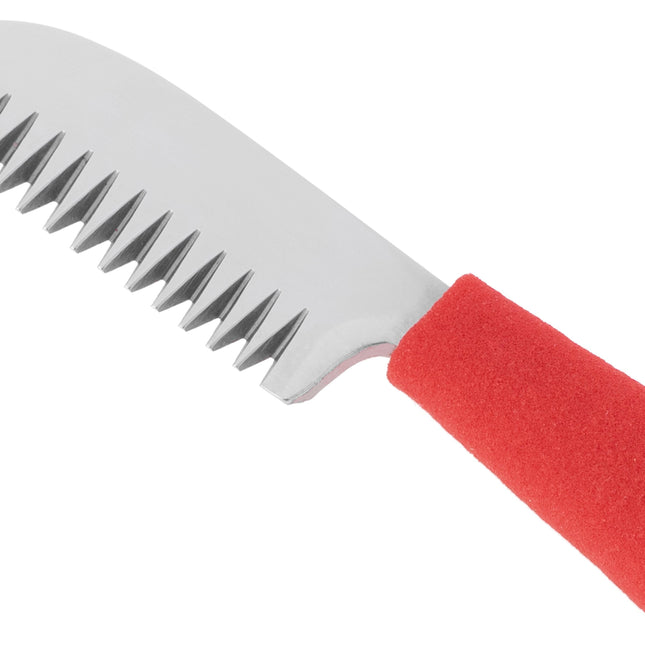 Blovi Professional Rubber Left Stripping Knife - professional trimmer with a comfortable rubberized handle, Japanese steel - left-handed.