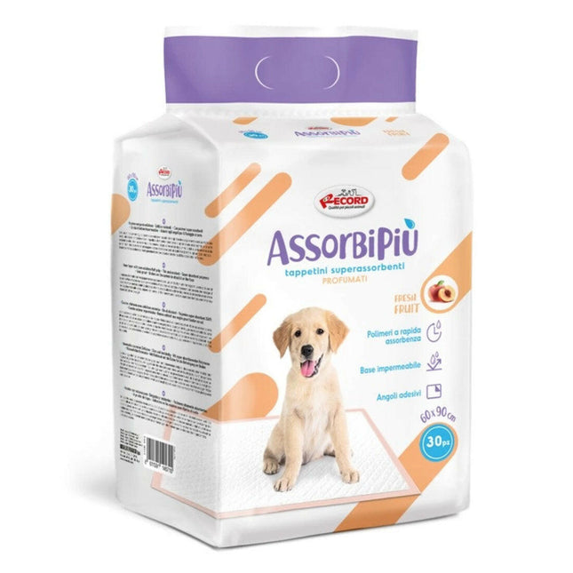 AssorbiPiu Fresh Fruits Puppy Pads - training pads for puppies, with adhesive strips, scented with fruits - 30 pieces.