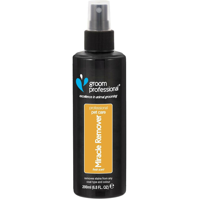 Groom Professional Miracle Remover - spray for removing stains from dog fur.