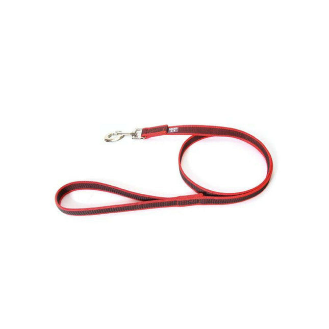 Julius K9 Color & Gray Supergrip Leash With Handle Red - Training leash with handle, red, non-slip.