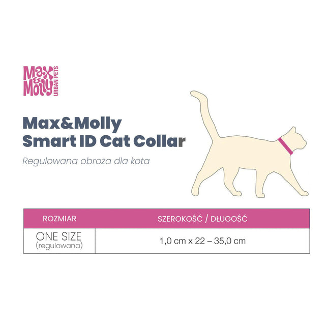 Max&Molly GOTCHA! Smart ID Cat Collar Sailor - colorful cat collar with smart Tag pendant, nautical pattern.
