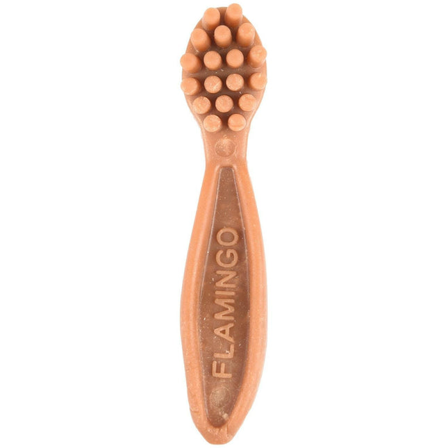 Flamingo Veggie Snacks - dog chews in the shape of a toothbrush.