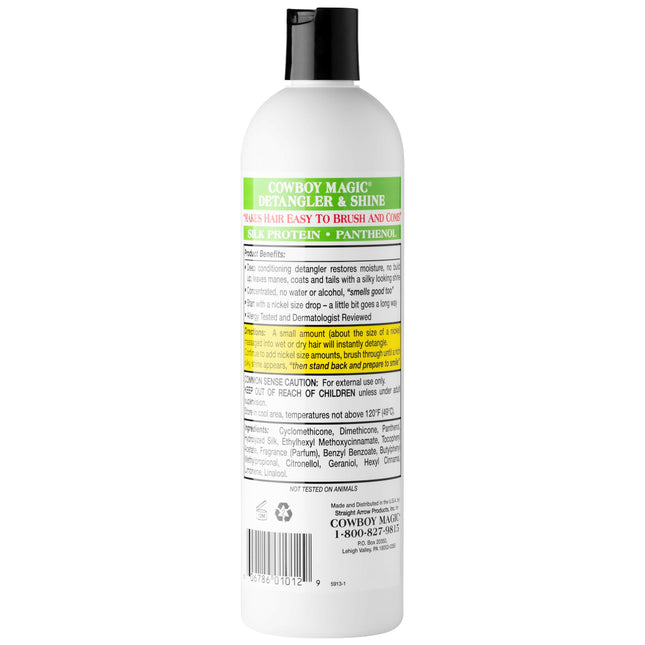 Cowboy Magic Detangler & Shine - a powerful detangling and shine product for the fur of dogs, cats, and horses..