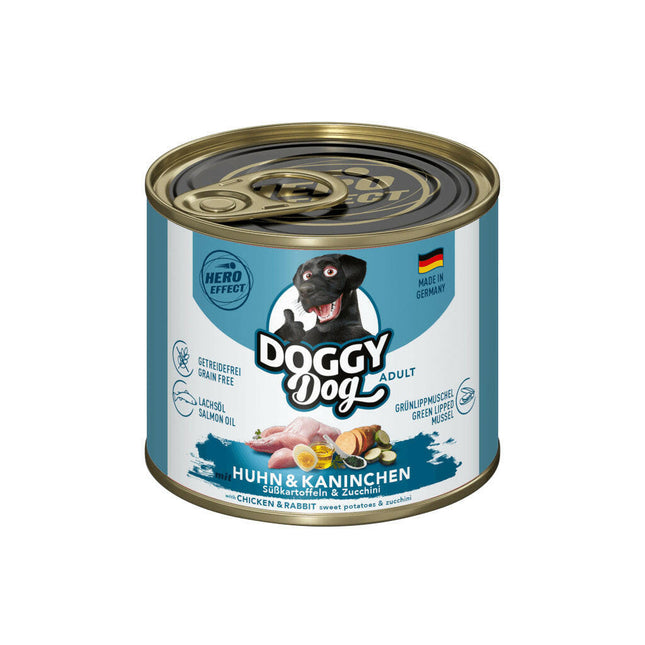 Doggy Dog Chicken & Rabbit - grain-free wet dog food with chicken and rabbit.