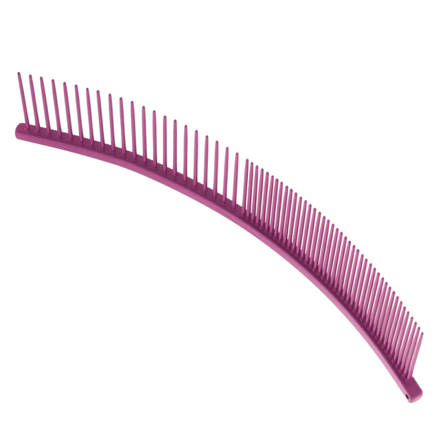 Show Tech Curved Comb - curved comb, perfect for finishing the coat, mixed pin spacing (50:50).