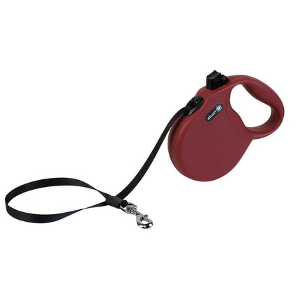 Alcott Wanderer Retractable Leash 5m Red - automatic leash for dogs, red.