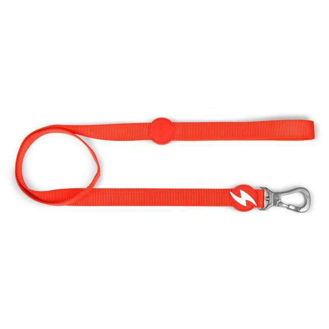 Dashi Solid Leash Red 120cm - urban dog leash, nylon, red.