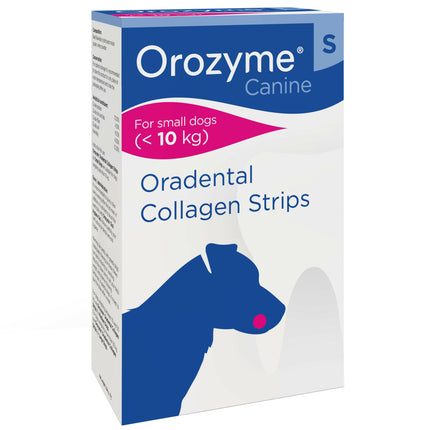 Orozyme Oradental Collagen Stripes - collagen dental chews for small dogs.