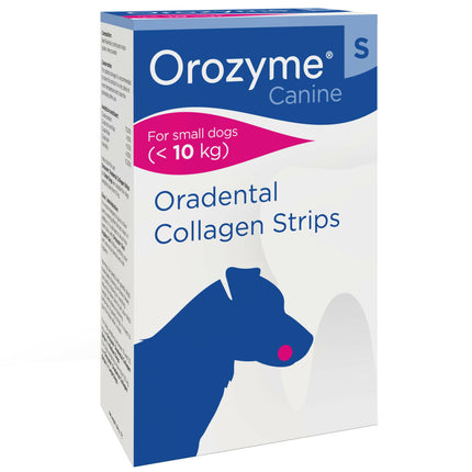 Orozyme Oradental Collagen Stripes - collagen dental chews for small dogs.