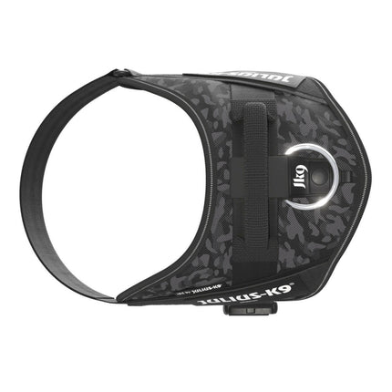 Julius - K9 IDC Powerharness Night Camo - dog harness with reflectors.