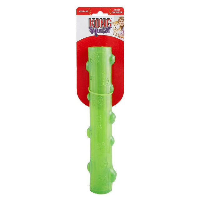 KONG Squeezz Stick (17.8cm) - rubber stick for dogs, with squeaker.