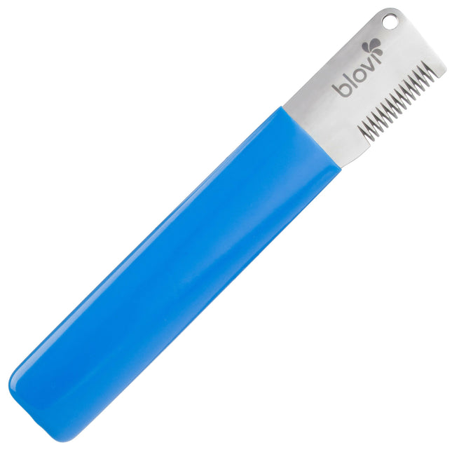 Blovi Medium Stripping Knife - classic trimmer for rough-haired dogs, tooth spacing.