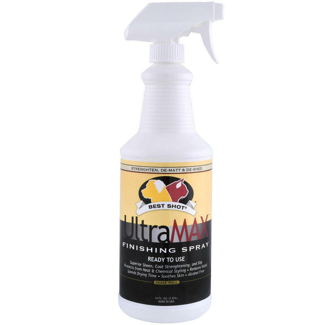 Best Shot UltraMax Pro Finishing Spray - nourishing formula with detangling, shining, and moisturizing effects for fur.