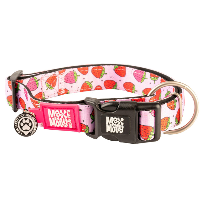 Max & Molly GOTCHA! Smart ID Strawberry Dream Collar - collar with smart tag for dogs.
