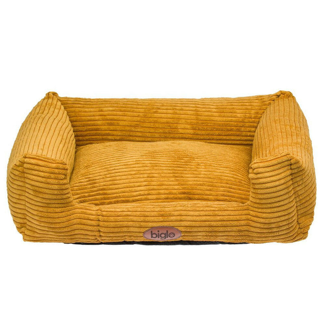 Biglo Odi Honey - corduroy bed for dogs and cats, honey-colored.