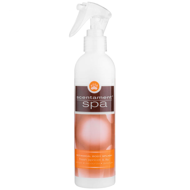 Best Shot Scentament Spa & Lily Body Splash Spray - антистатический ароматизированный кондиционер, облегчающий распутывание шерсти, с приятным фруктовым ароматом.